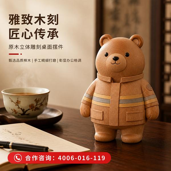 万霖消防:校园消小熊消防IP品牌方案应用方案 校园消小熊消防IP品牌方案实拍