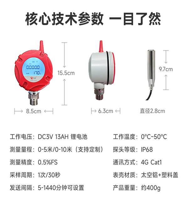 长沙消防水箱液位超限报警工程 长沙万霖4G液位计应用
