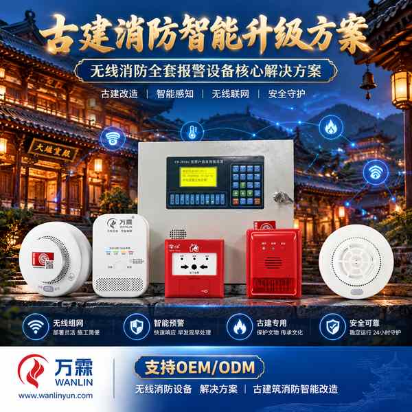 吕梁跨境电商智能安防卖家对接文物建筑无线烟感报警系统源头厂家现场 — 古建无线消防报警设备出口合作