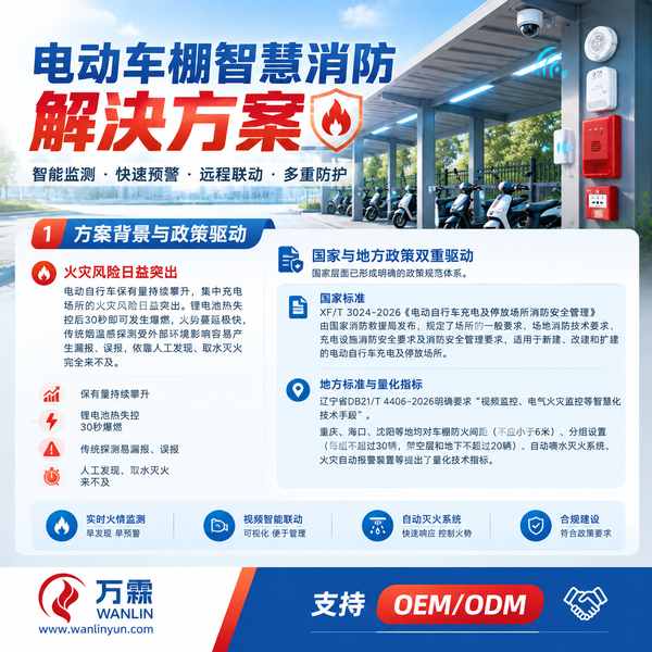 吕梁国际消防工程分包商对接电动自行车充电棚智能灭火系统源头厂家项目现场 吕梁国际消防工程分包商对接电动自行车充电棚智能灭火系统源头厂家现场 — 电动车棚智慧消防设备出口合作