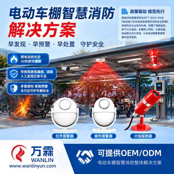 辽阳跨境电商消防设备卖家对接电动自行车充电棚智能灭火系统源头厂家项目现场 辽阳跨境电商消防设备卖家对接电动自行车充电棚智能灭火系统源头厂家现场 — 电动车棚智慧消防设备出口合作