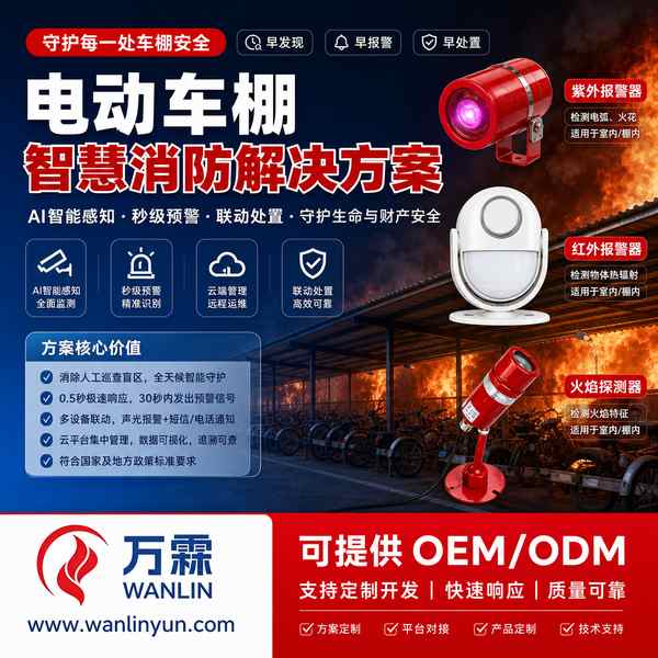 广西南宁西乡塘北湖街道电动车棚智慧消防